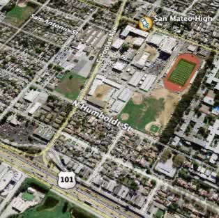 satellite shot of San Mateo High