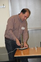 Mark Hurwitz demonstrates a ring launcher